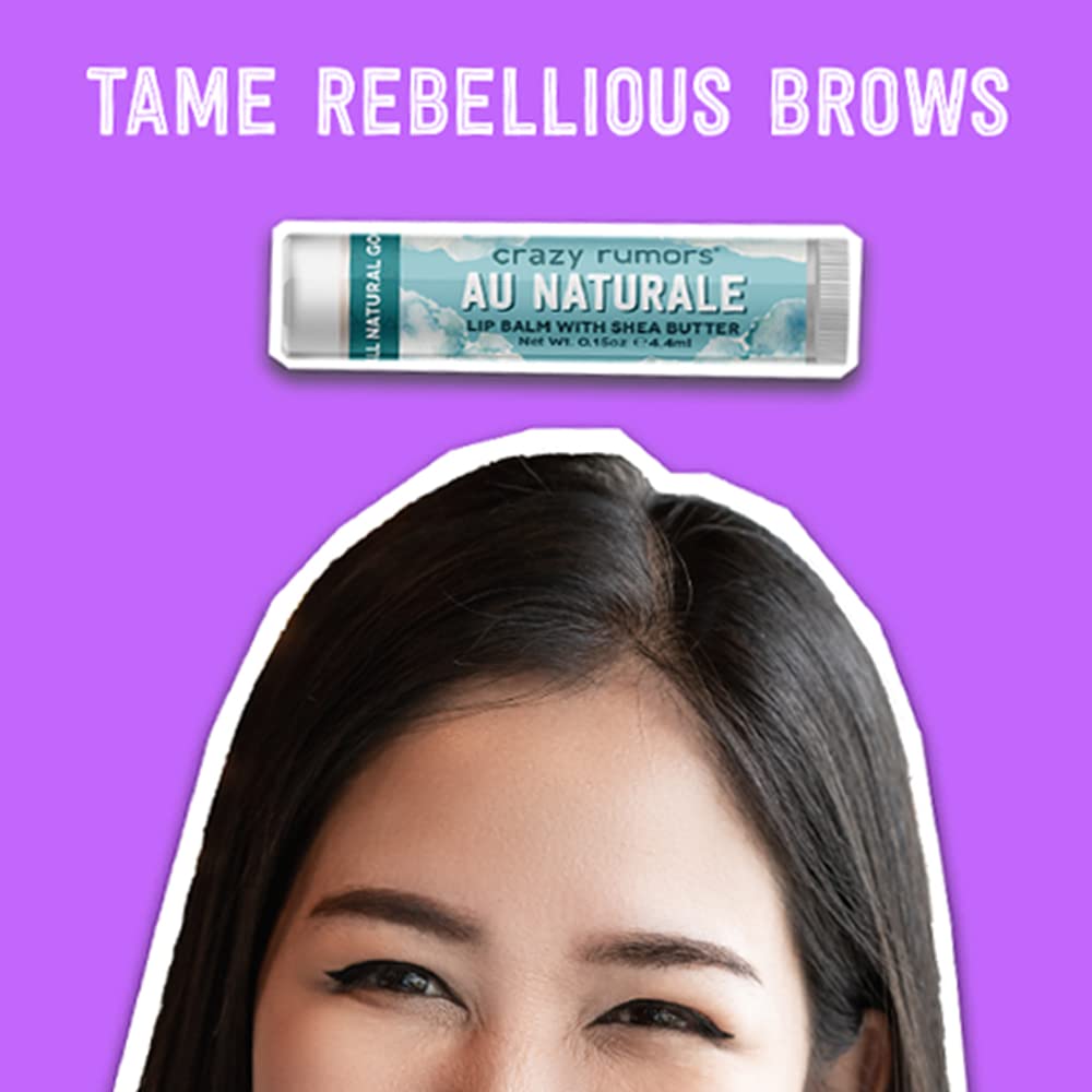 Crazy Rumors Au Naturale – Bálsamo labial sin sabor. 100% natural, vegano, a base de plantas, fabricado en Estados Unidos (paquete de 1)