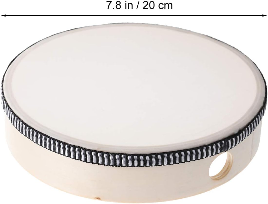 GALPADA Tambor de mano Tambor de bebé Marco de madera Tambor Instrumentos musicales Tambor de juguete para fiestas Juegos de niños
