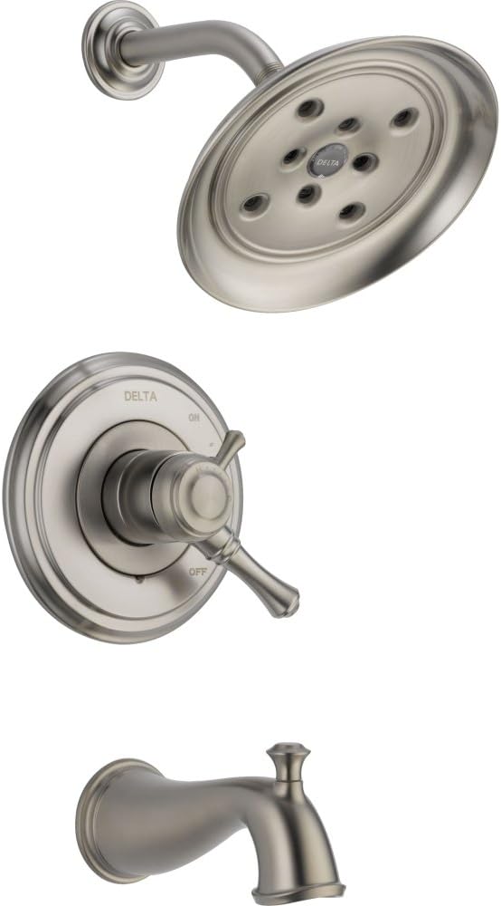 Delta Faucet T17497-SS Cassidy MultiChoice Serie 17 – Molde para bañera y ducha, acero inoxidable
