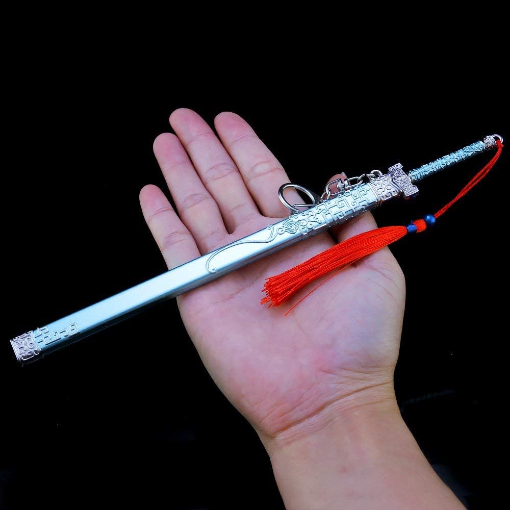 Gran maestro del cultivo demoníaco Chenqingling Lan Wangji Modelo de espada Figura de acción Arte Juguetes Colección Regalo, Gris