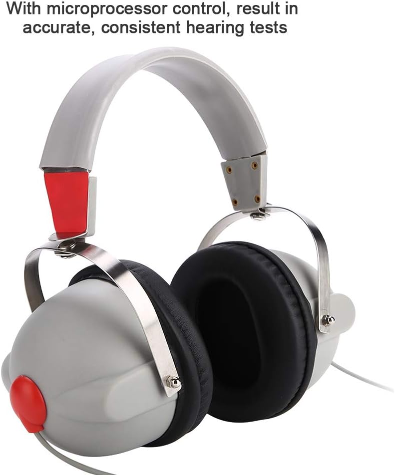 Focket Audífonos audiómetros, audiómetro profesional de alta sensibilidad 3dB audiométrico audiométrico audiométrico, audiómetro de conducción de