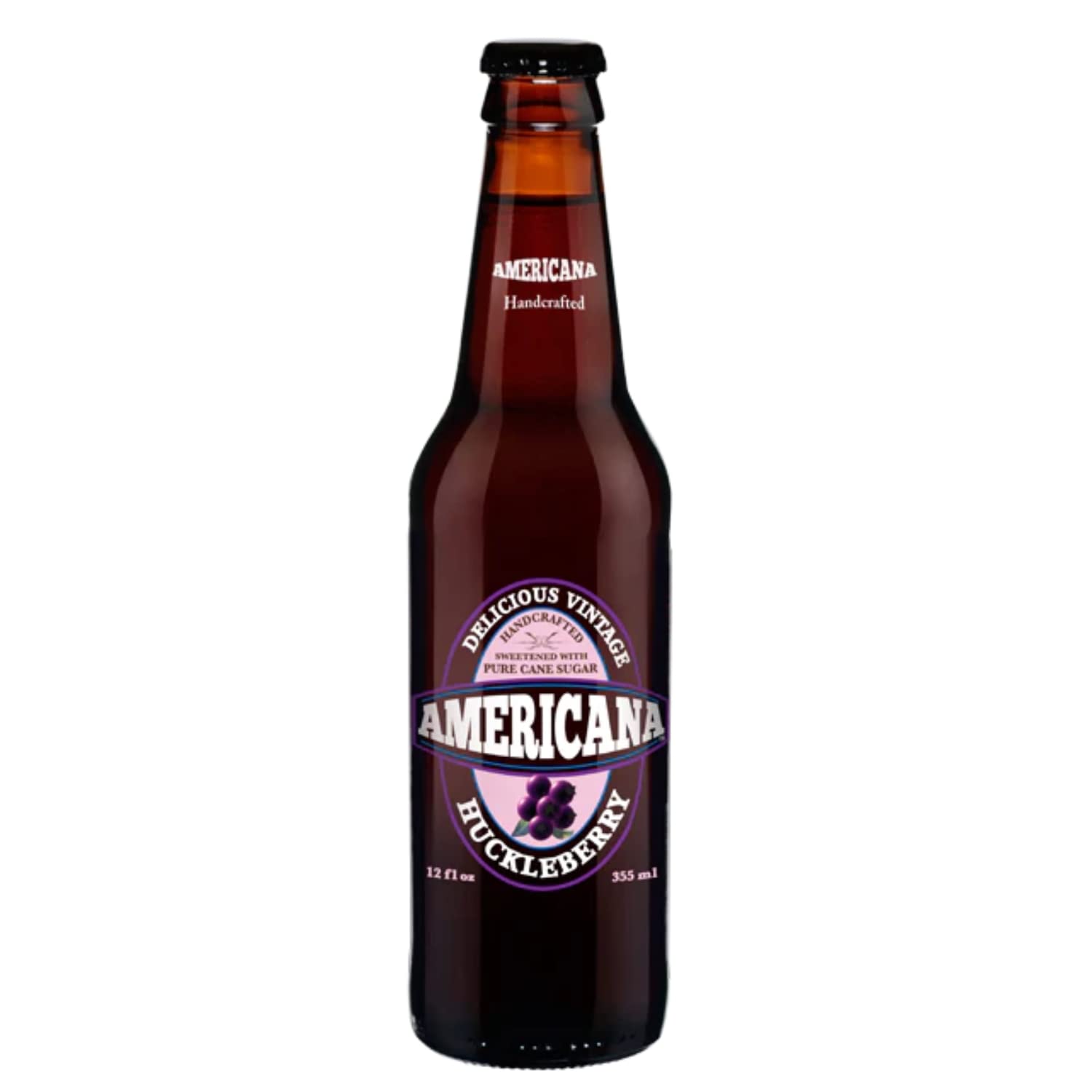 Louisiana Pantry – Botella de vidrio icónica de la marca antigua, de 12 onzas, paquete de 12 unidades de Louisiana Pantry (Americana Huckleberry)