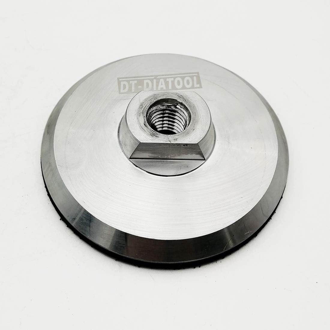 DT-DIATOOL Parte trasera de aluminio de la almohadilla de pulido de 3 pulgadas, almohadilla de respaldo de gancho con eje de 58 pulgadas, 11 para
