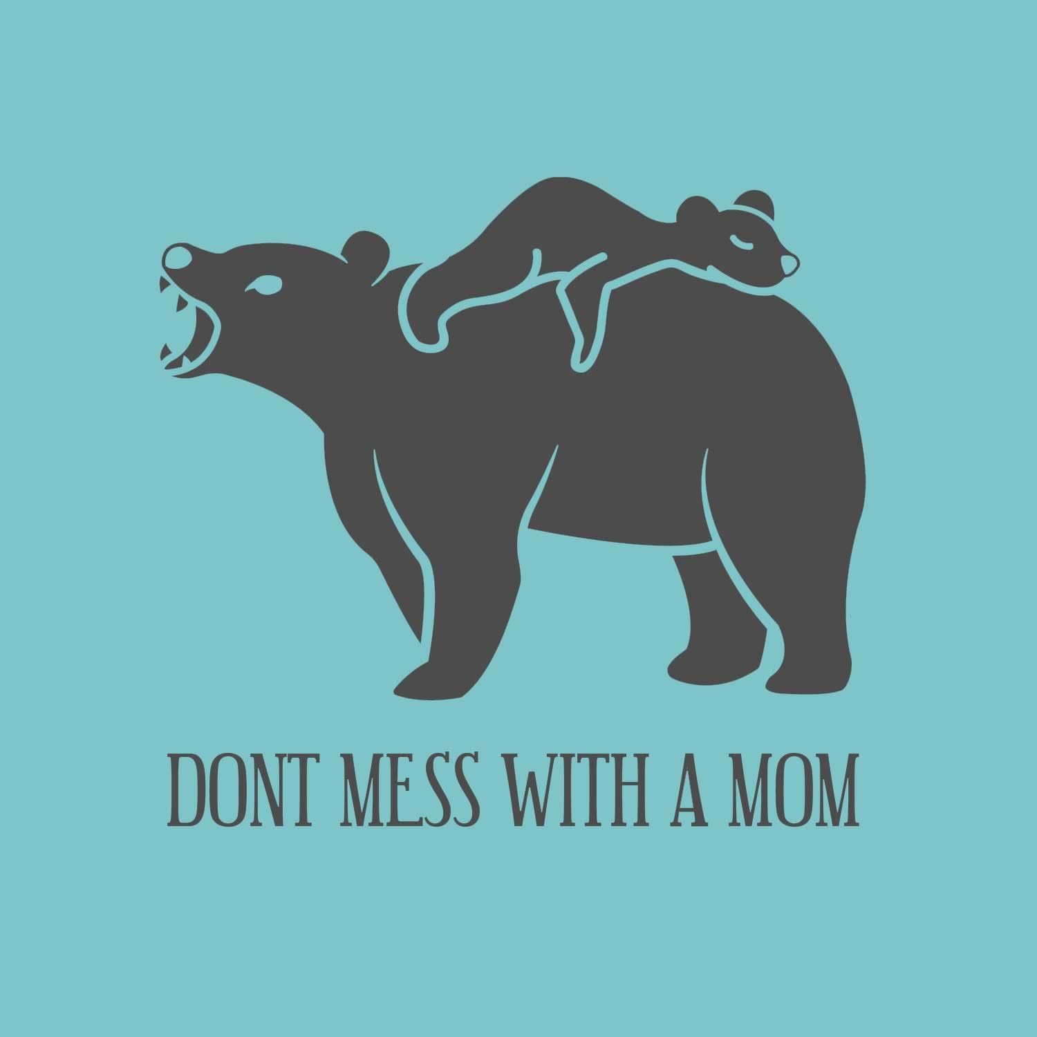 Mama Bear, Don’t Mess with a Mom – Vaso de 20 onzas con recubrimiento en polvo grabado con tapa, cumpleaños para mamá CM01