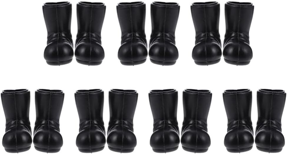 Toddmomy Mini botas de Papá Noel de Navidad, 7 pares de mini zapatos decorativos, botas de tobillo en miniatura, adornos de muñeca de Papá Noel para
