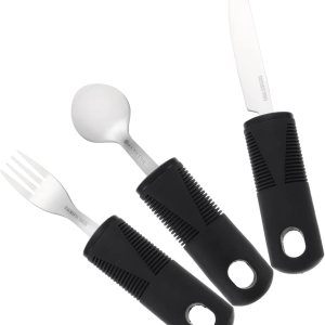 Operitacx 1 juego de vajilla de rehabilitación de alimentos utensilios portátiles equipo adaptativo cubiertos de acero inoxidable cubiertos Operitacx 1 juego de vajilla de rehabilitación de alimentos utensilios portátiles equipo adaptativo cubiertos de acero inoxidable cubiertos