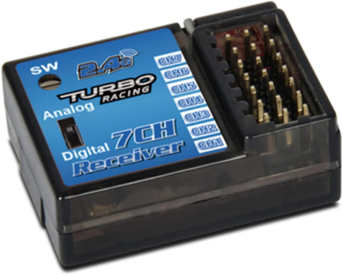 Receptor digital TB-RX200 de 7 canales de 2,4 GHz para Turbo Racing V3.1 System TB-TX2 Transmisor RC Coche Barco