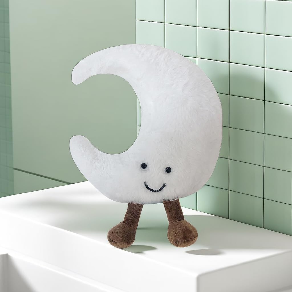 New Moon Sunshine – Almohada de peluche con linda sonrisa y diversión, juguete de peluche suave para regalo de cumpleaños de niños (A)