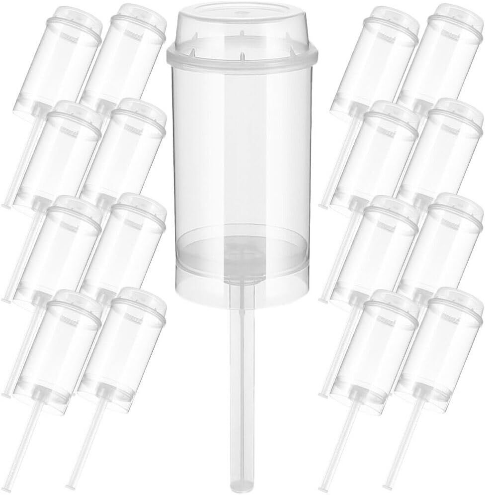 ifundom 20 piezas de pastel empujador de plástico recipientes de cupcake soporte para helado recipientes para cupcakes contenedores de alimentos