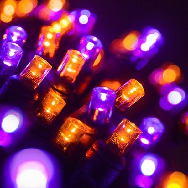 kemooie Paquete de 2 240 luces LED solares de Halloween de 78 pies para exteriores, decoraciones de Halloween impermeables al aire libre con 8 modos