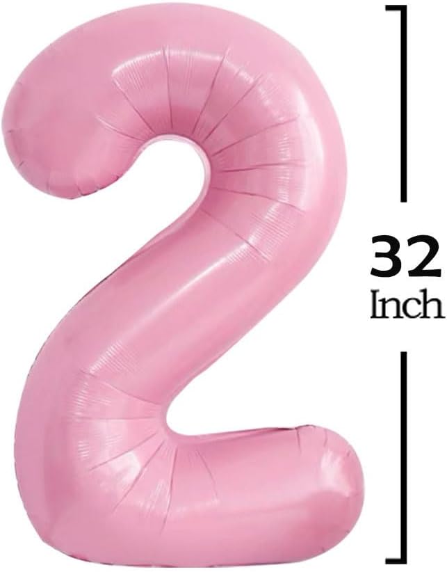 GOER Globos de aluminio con números de aluminio 2024 para fiesta de Año Nuevo, suministros de fiesta, decoraciones de graduación (rosa claro, 32