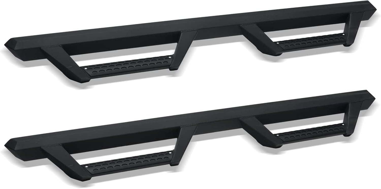642167819097 Compatible con Toyota Tacoma Access (extendido) 2005-2022 – Estribos de riel Nerf para cabina, color negro mate