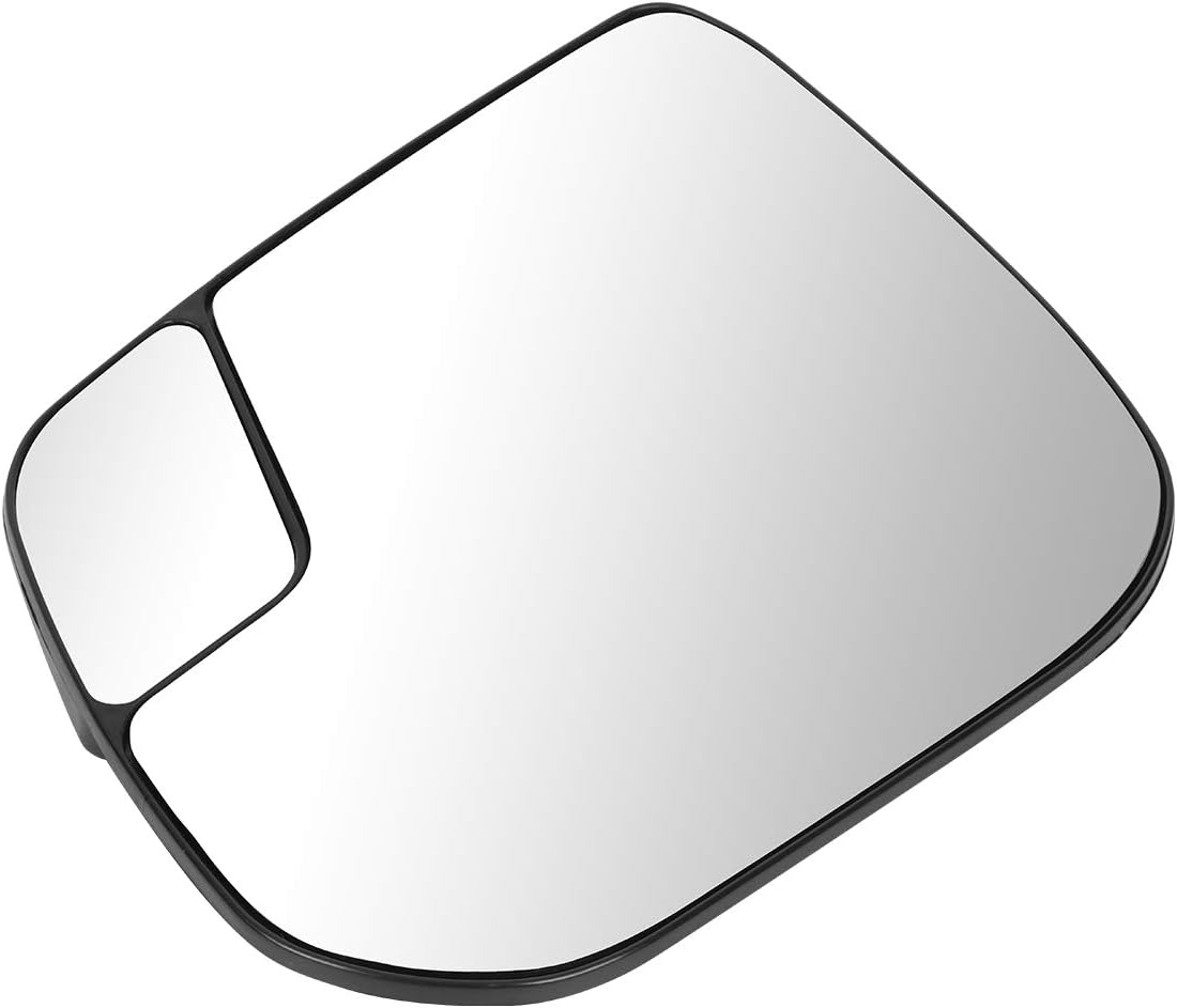 23191158 Espejo de cristal del lado izquierdo del conductor con vidrio de punto ciego y placa trasera compatible con Chevy Colorado GMC Canyon 15-20