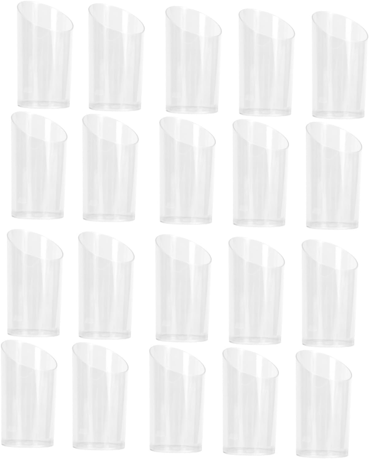 Zerodeko 60 tazas de pudín transparente vaso de plástico para aperitivos, tazas de degustación, tazones de aperitivo, vasos transparentes, tazones