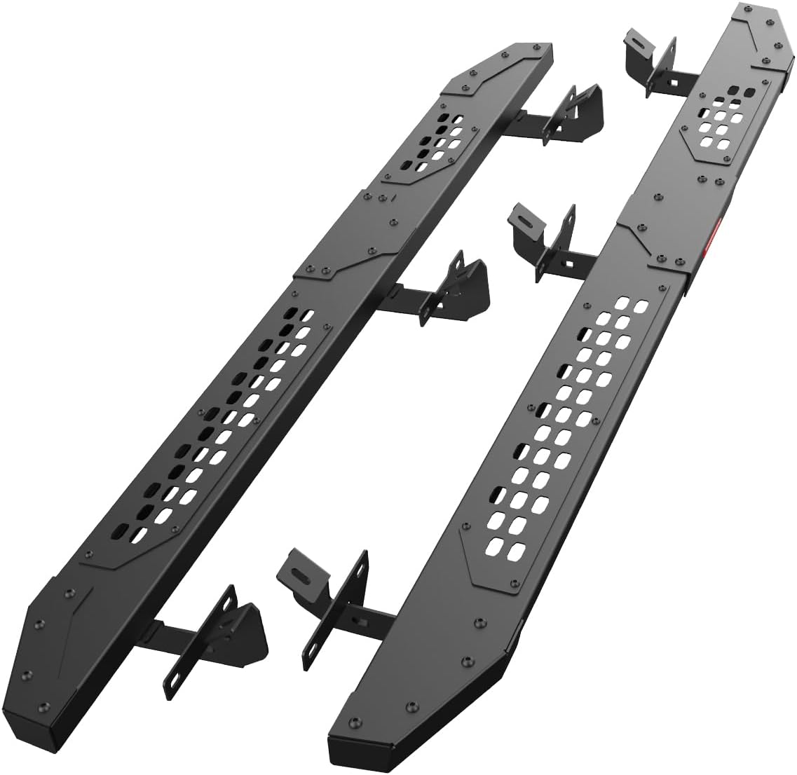 ROXX Estribos laterales para Ford Bronco 2021-2023 de 4 puertas con rieles de roca de fábrica, no apto para Bronco 2 puertas, barras Nerf para