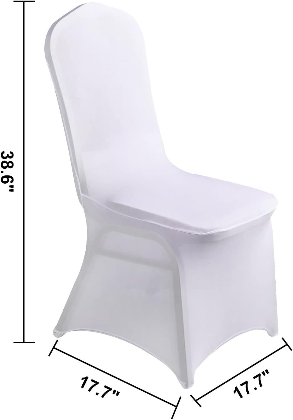 LZY 20 fundas elásticas de elastano para sillas de bodas, fiestas, banquetes de comedor y decoración de sillas (blanco, 20)