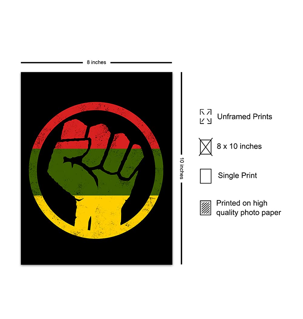 Black Art – African American Wall Art – Black Power – Black Lives Matter Sign – Afro American Flag – Civil Rights Room Decor, Home Decorations –