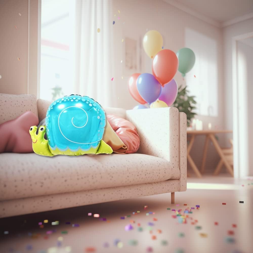 DIWULI Globo de caracol, decoraciones de cumpleaños de caracol, decoraciones de fiesta de cumpleaños de caracol, suministros de globos de insectos,