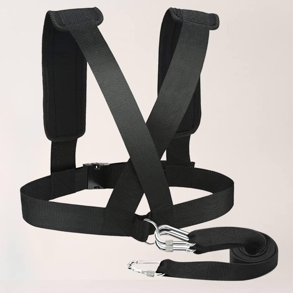 INOOMP Arnés de entrenamiento de trineo de potencia, arnés de tracción de neumáticos, kit de cuerda de resistencia para mejorar la resistencia de la