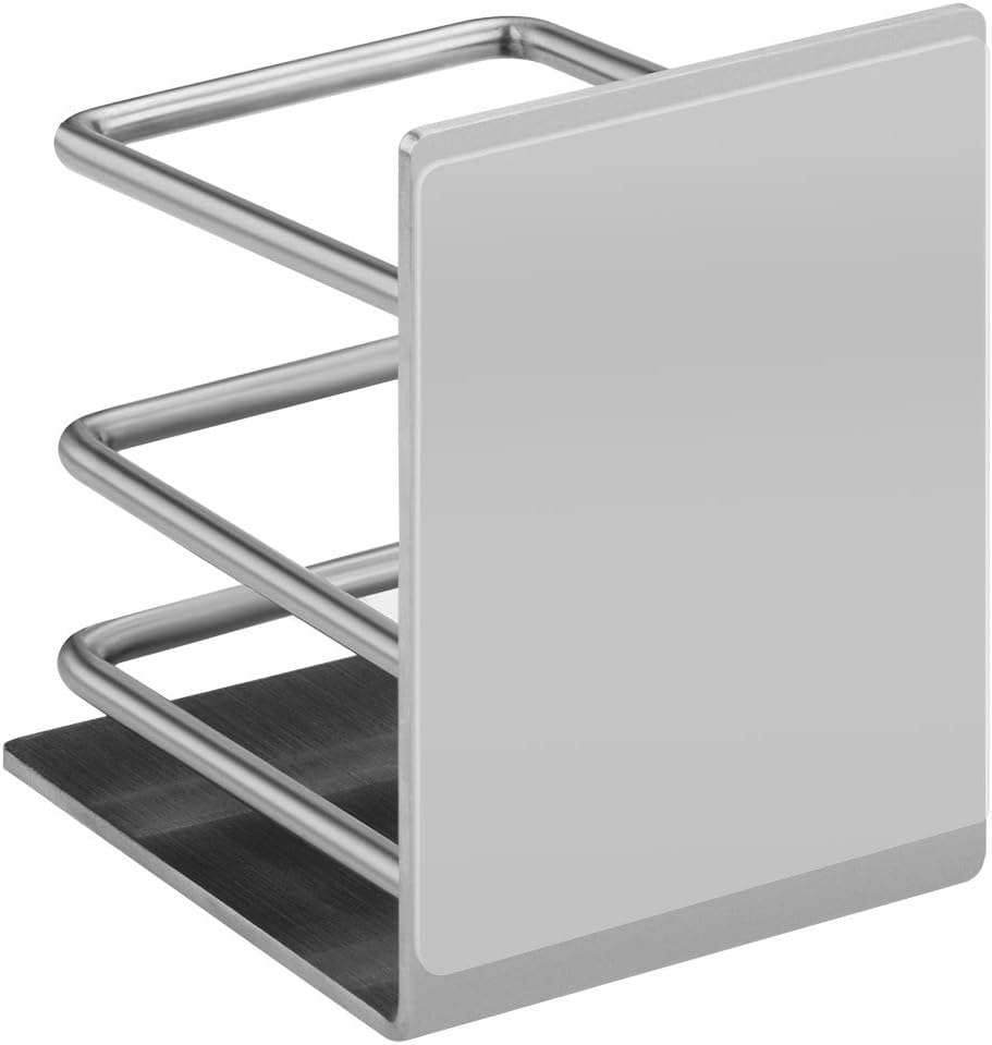 Linkidea Paquete de 2 soportes eléctricos para cepillos de dientes montados en la pared, autoadhesivos, de acero inoxidable, soporte para cepillo de