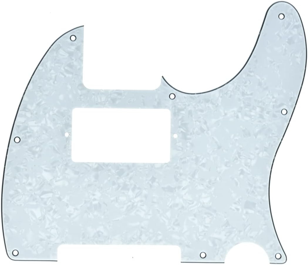 KAISH 8 Agujeros Tele Guitarra Humbucker Pick Guard TL Golpeador para TelecasterTele Hecho en Estados UnidosMéxico White Pearl