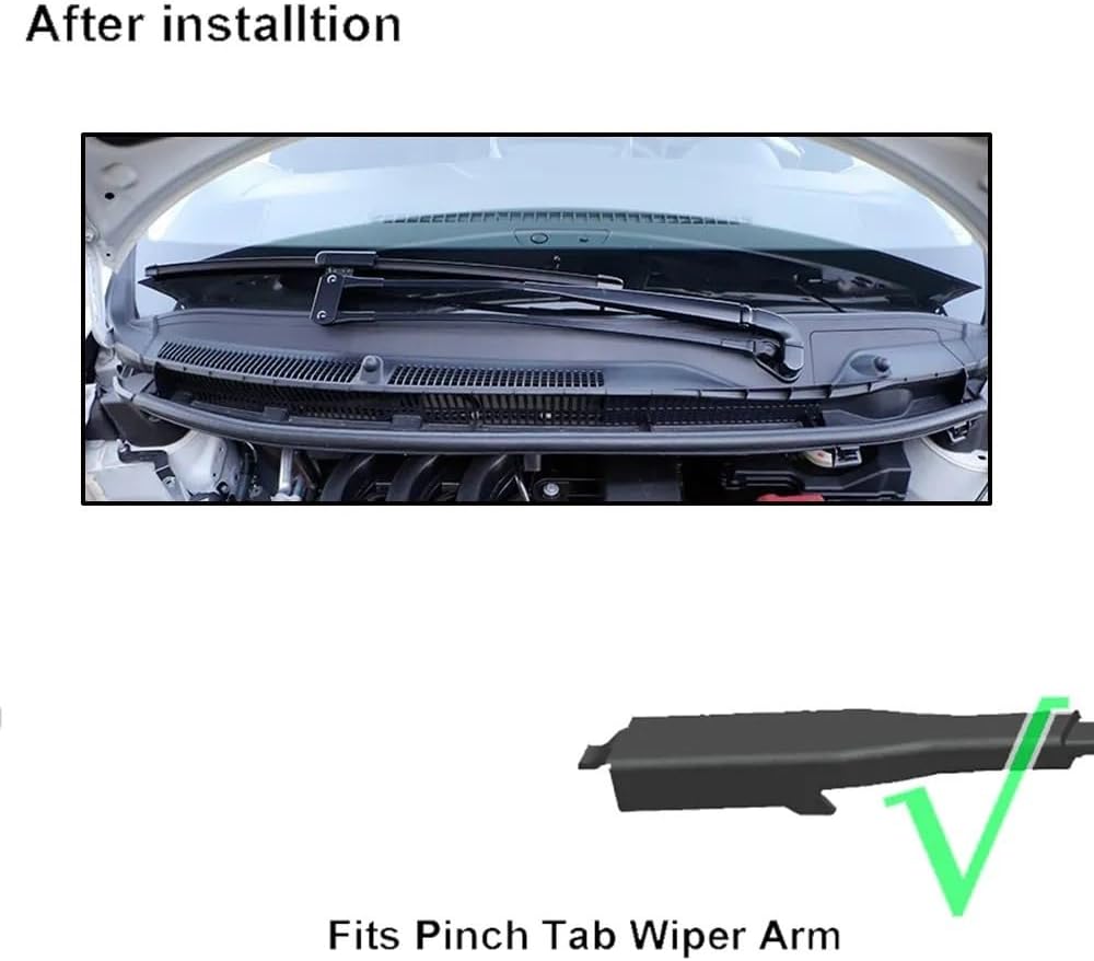 Juego de 2 escobillas limpiaparabrisas delanteras y traseras compatibles con Citroen C1 MK2 Peugeot 108 Toyota Aygo 2019 2018 2017 2016 2015 2014