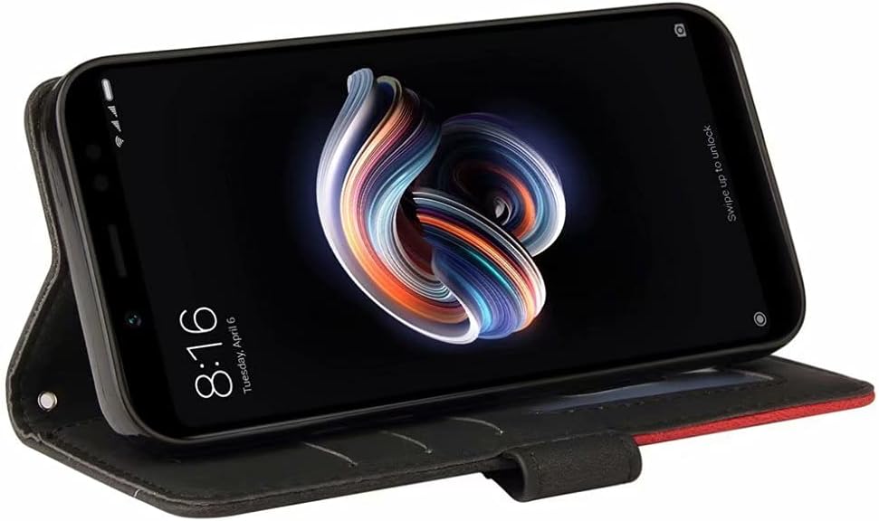 Empalme Xiaomi Poco X3 Pro Wallet Case Negro, correa de muñeca PU cuero cartera cierre magnético cubierta Flip stand funda protectora para Xiaomi