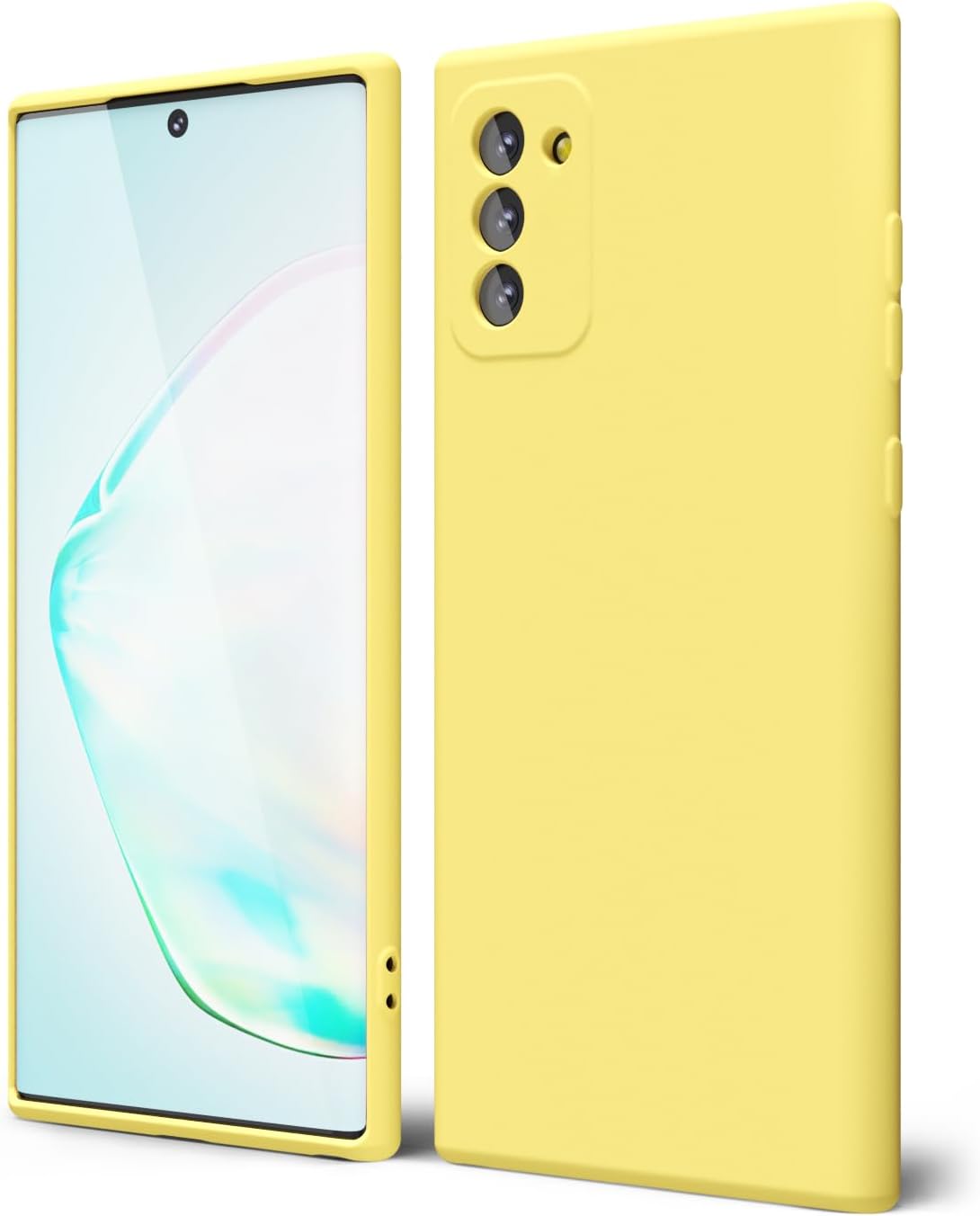 oakxco Diseñada para Samsung Galaxy Note 10, funda de silicona líquida, bonita funda delgada y delgada de goma suave de poliuretano termoplástico