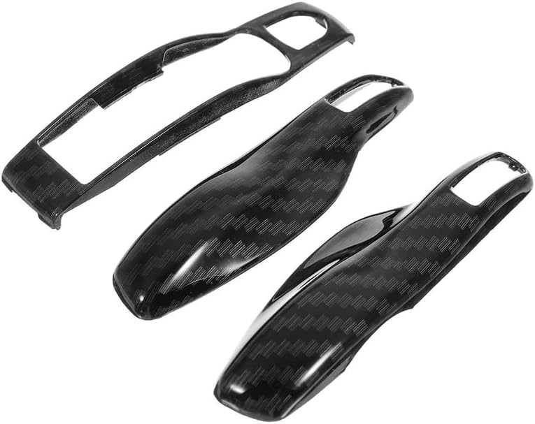 Funda para llavero de estilo fibra de carbono, 3 piezas, protección completa, compatible con Porsche Boxster Cayman 981 Carrera 911 991 918 Spyder