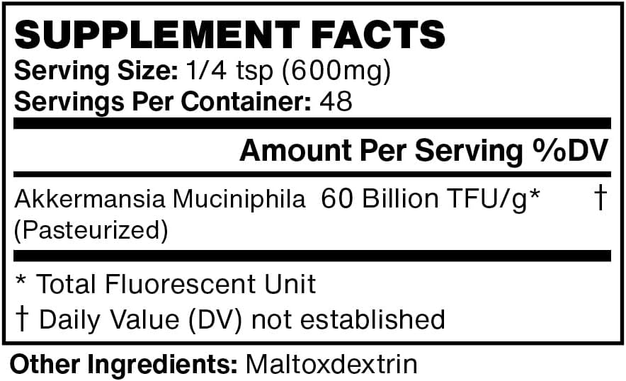 Akkermansia Muciniphila Pasteurizado Polvo 100 mil millones de TFUg