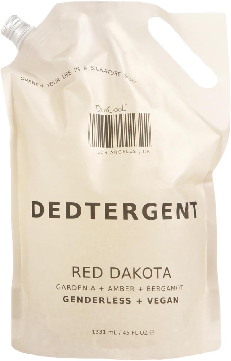 DedCool – Lavandería vegana DEDtergent  Fragancia limpia y no tóxica para todos (repuesto de Dakota roja, 45 fl oz  45.0 fl oz)