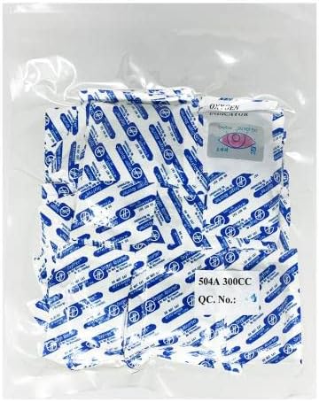 OxyFree Absorbentes de oxígeno para bolsas Mylar o bolsas selladoras al vacío para almacenamiento de alimentos (300 cc – cantidad 50)