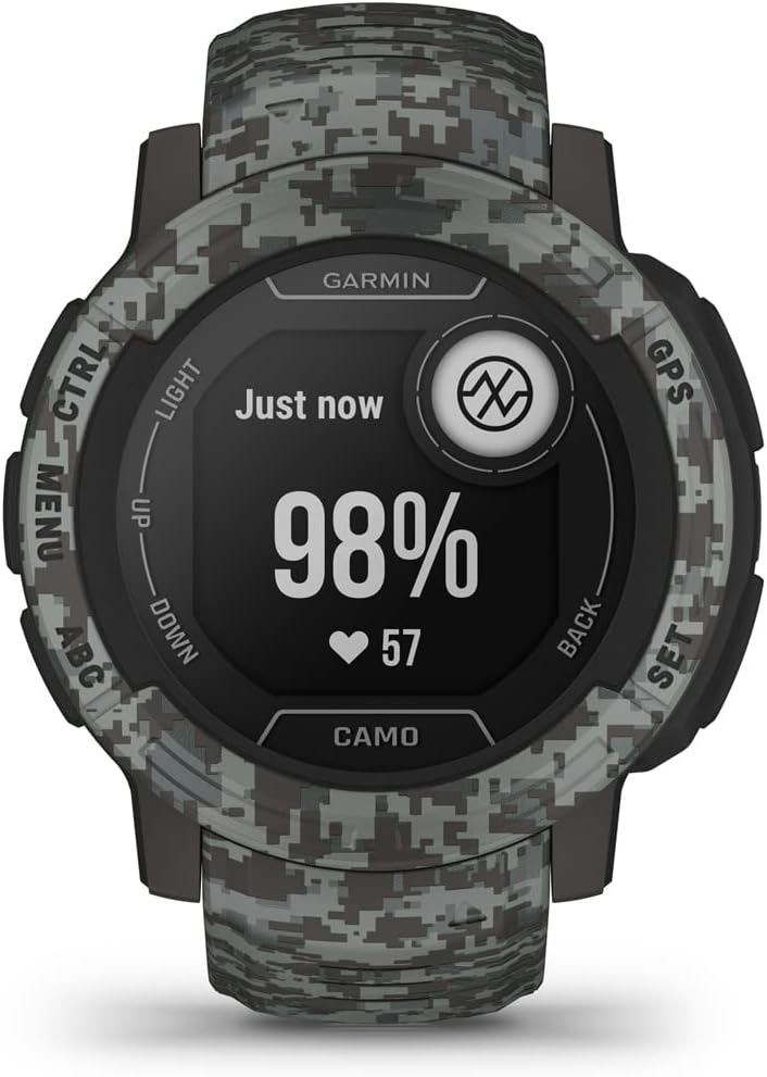Garmin 010-02626-13 Instinct 2 Camo Edition GPSRastreador de fitness Graphite Camo Bundle con paquete de protección mejorada CPS de 2 años