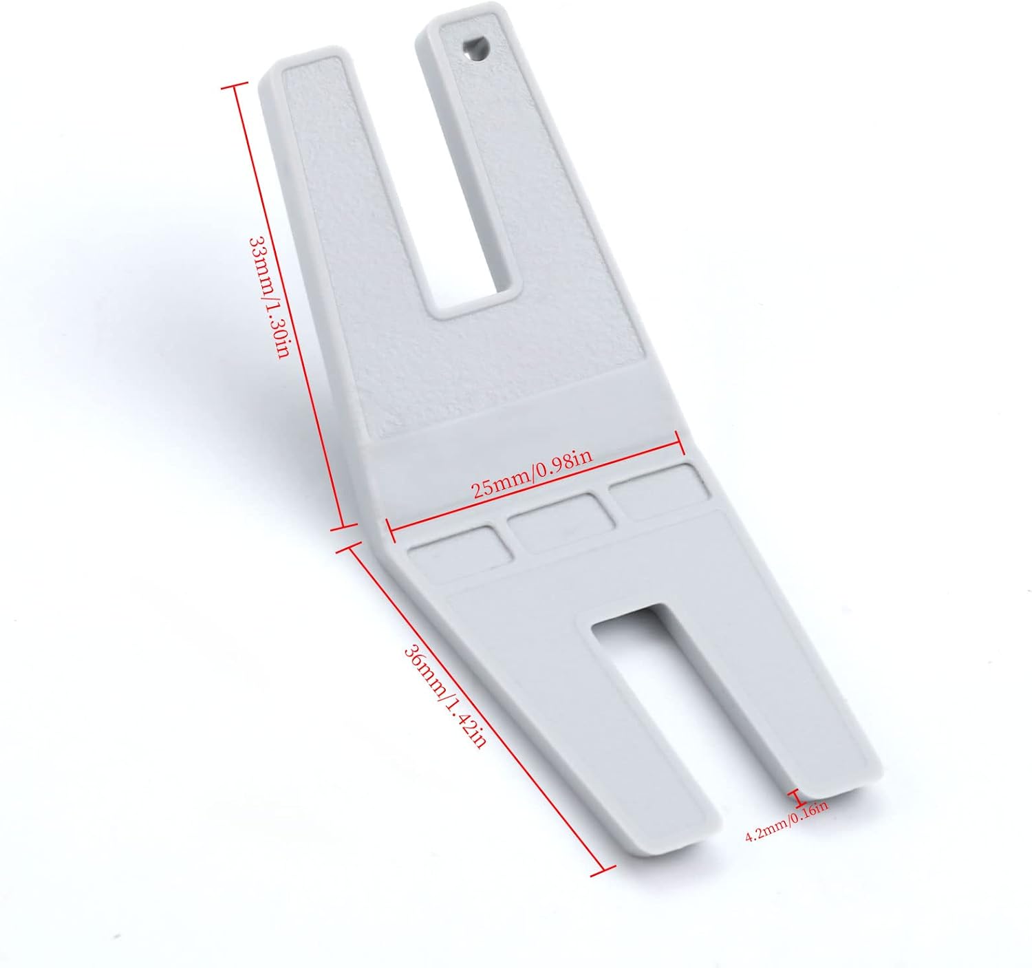 2 piezas de placa de liquidación de botones, herramienta de costura multifuncional, botón de junco, joroba, pies prensatelas de puente 413105601