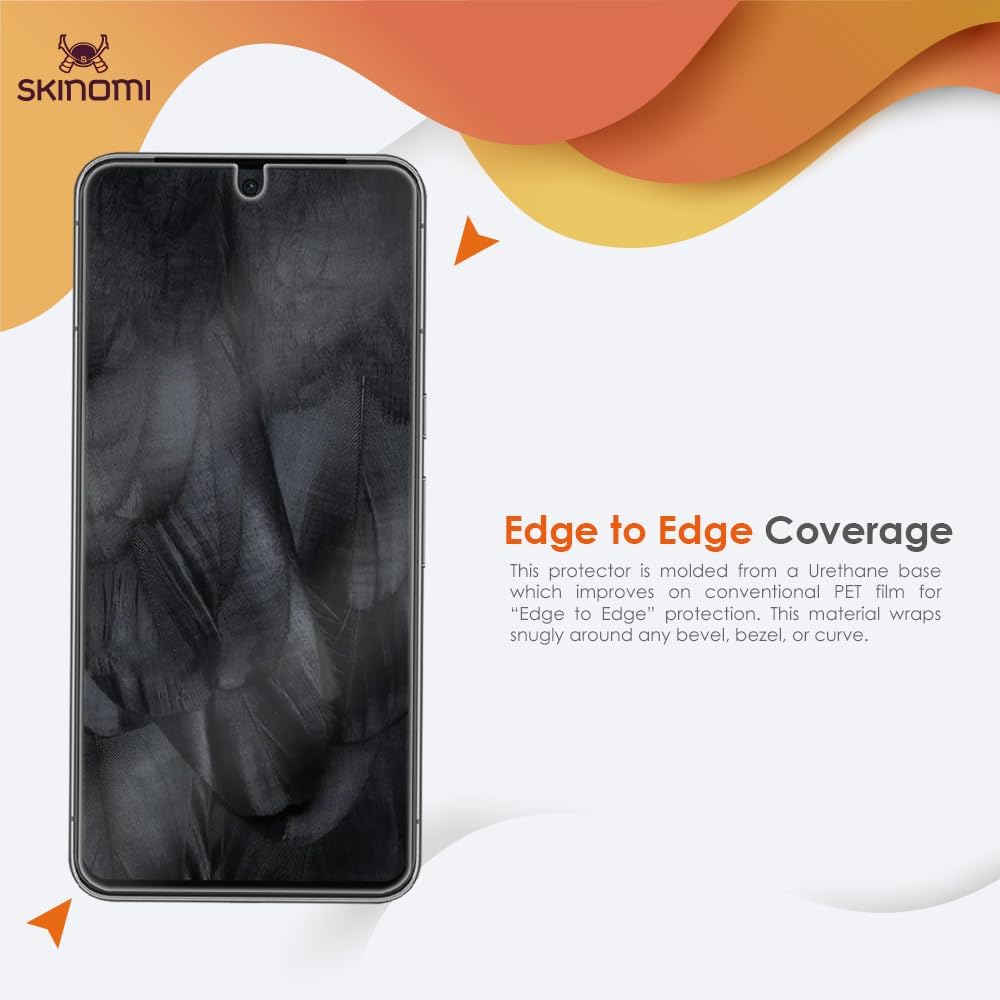 Skinomi Protector de pantalla compatible con Google Pixel 8 Pro (paquete de 2) Clear TechSkin TPU Anti-Bubble HD Film