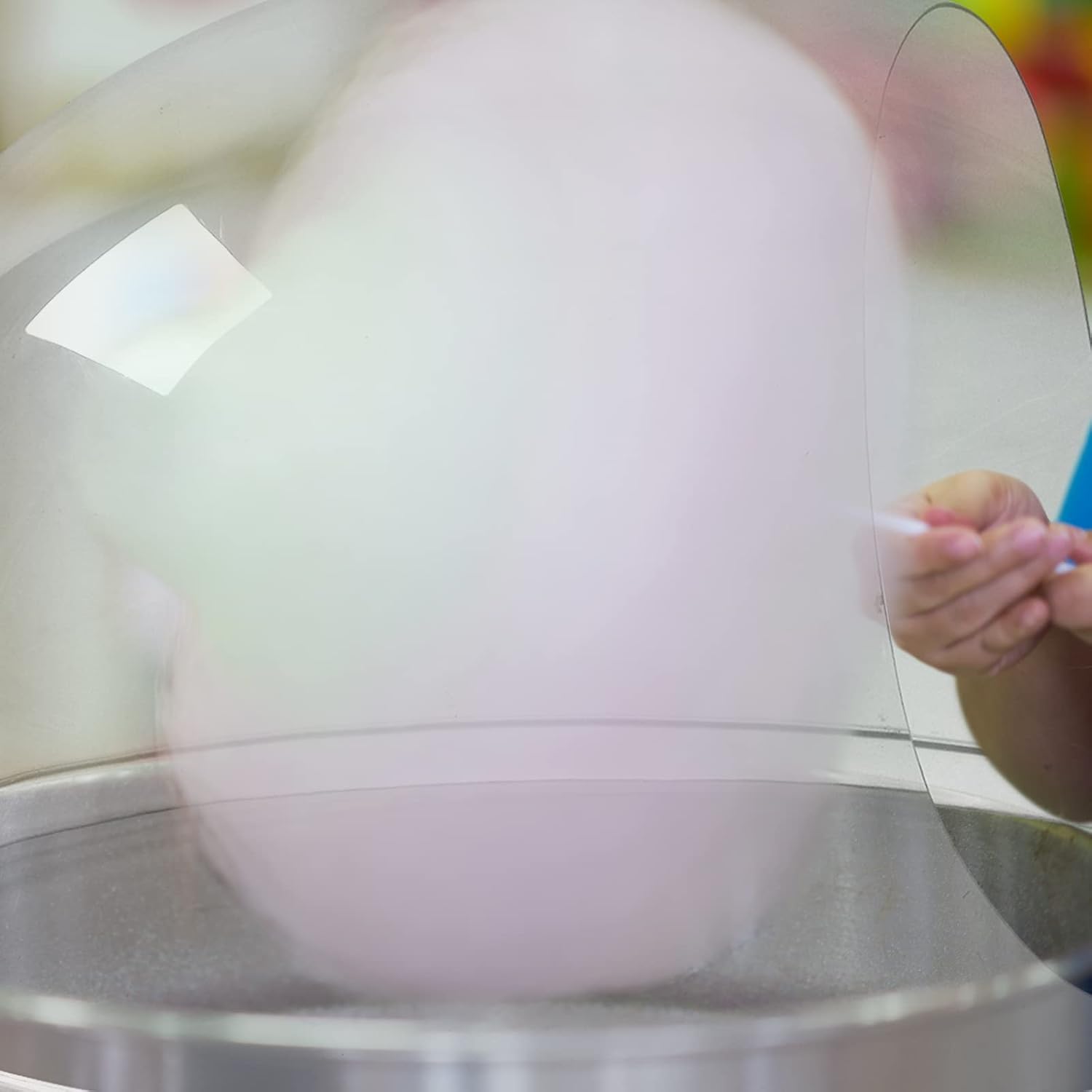 ROVSUN Cubierta de escudo de burbujas para máquina de algodón de azúcar, cúpula de 21 pulgadas para máquina comercial de hilo dental transparente