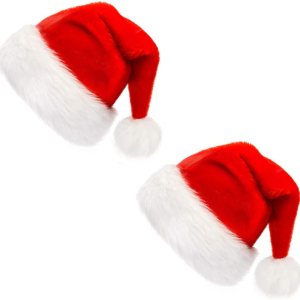 CCINEE Sombrero de Papá Noel para niños, sombreros de Papá Noel de Navidad, sombrero rojo de felpa para decoración del hogar, suministros de fiesta, CCINEE Sombrero de Papá Noel para niños, sombreros de Papá Noel de Navidad, sombrero rojo de felpa para decoración del hogar, suministros de fiesta,