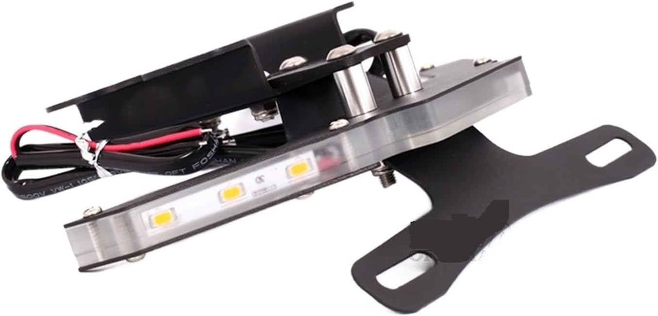 RXBH Eliminador de guardabarros compatible con Yamaha MT07 FZ07 YZF R7 2014-2023 FZ-07 MT-07 2018 Soporte de placa de matrícula de motocicleta LED
