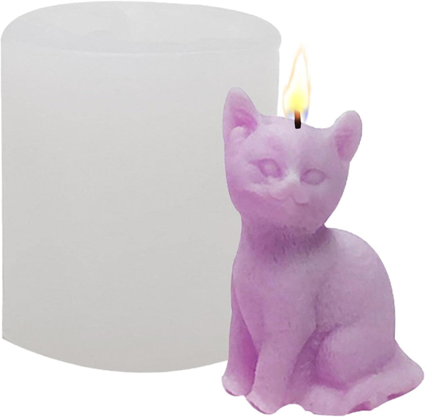 Molde de silicona para gatos  Moldes de silicona para dormir para gatos  Moldes de silicona para velas de gato, molde de fondant para hacer