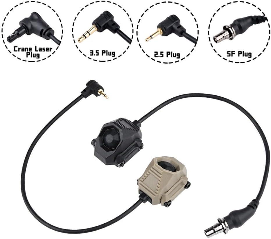 okyass Interruptor de presión de activación remota con botón modular táctico para SF M300 M600 PEQ15PEQ DBAL serie NGAL luz de arma y linterna