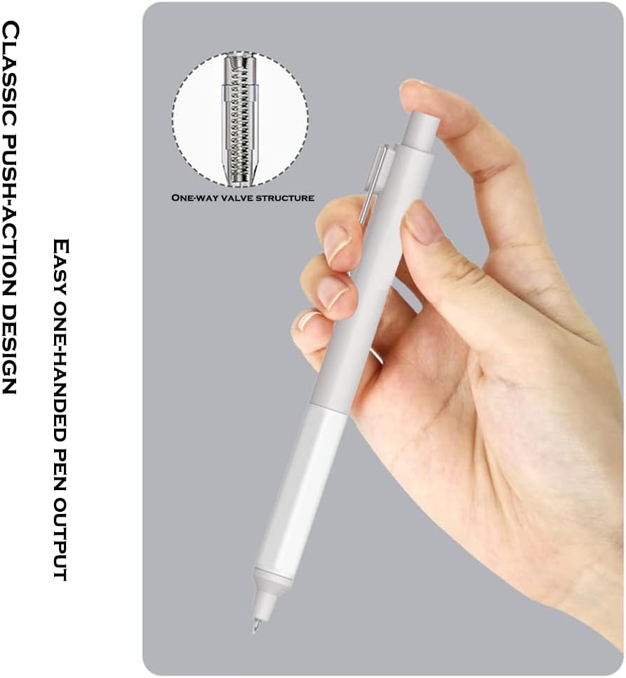 DUNBONG Bolígrafos de gel retráctiles, punta fina de 0.020 in, bolígrafos de gel de tinta negra, caja de 4 bolígrafos (4)