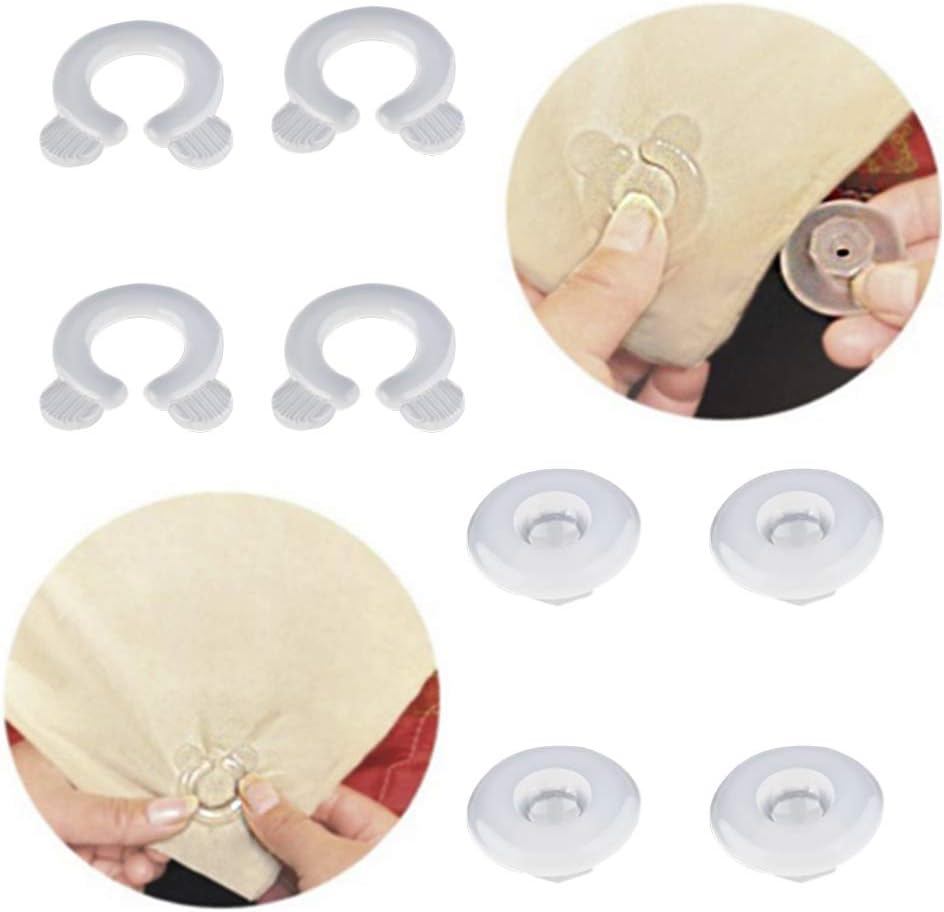 ULTNICE 4 clips para sábanas, pinzas para sábanas, clip fijador de edredón, correas de soporte para sábanas para el hogar