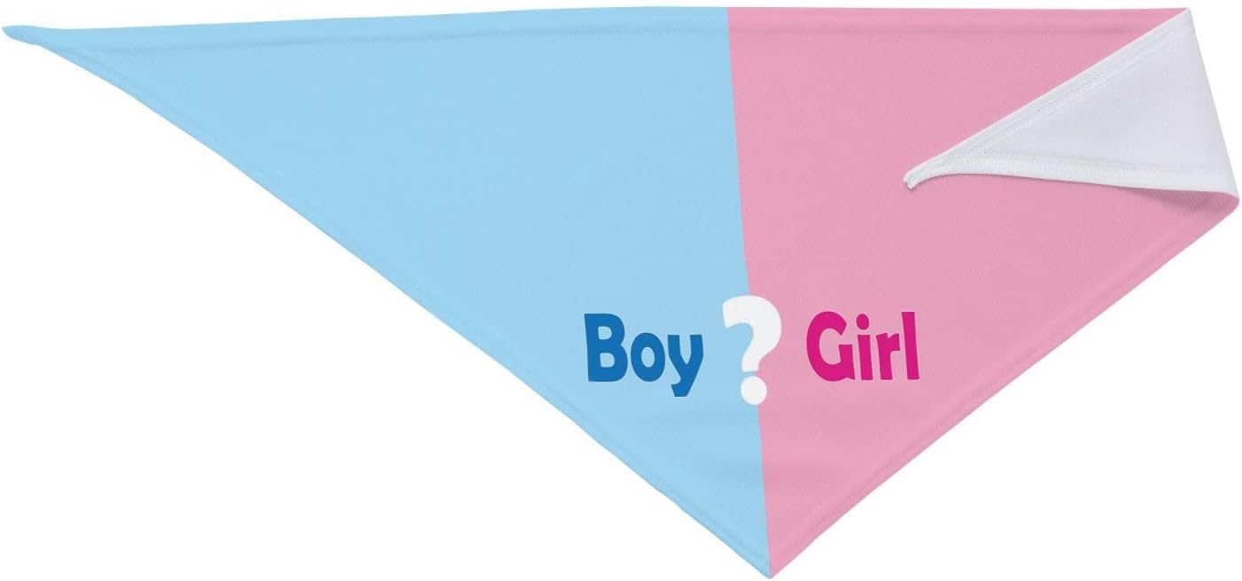 Qué será Anuncio de embarazo, bufanda triangular para mascotas, revelación de género, accesorios de fotografía de baby shower (rosa)