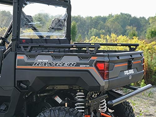 Rieles de cama Cruiser para Polaris Ranger XP 900  XP 1000 tamaño matrimonial – Revestimiento de acero negro – 4 anclajes giratorios incluidos –