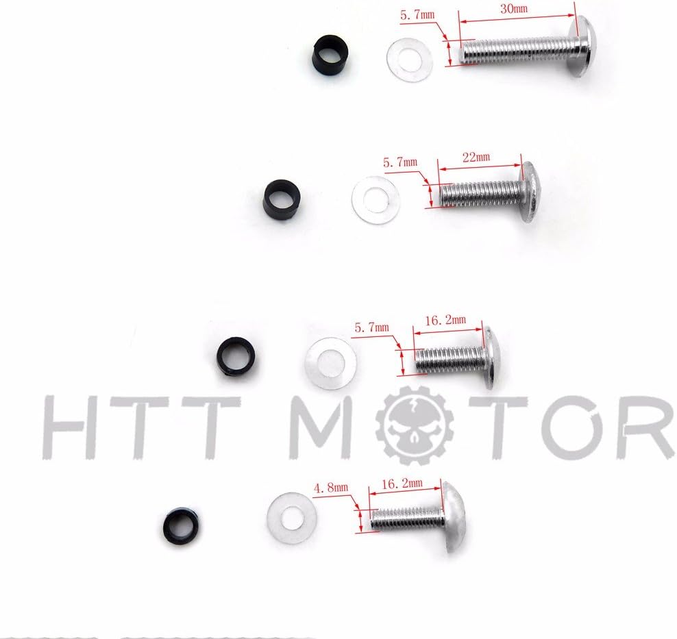 Grupo xkmt motocicleta plata normal Ronda carenado Tornillos Kit de tornillos para 2000200120022003Suzuki GSXR 75020012002GSX-R 1000