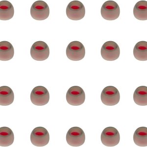 10 pares de puntas pequeñas de repuesto para auriculares intraurales, cubiertas de silicona para auriculares intraurales, puntas de goma (rojo 10 pares de puntas pequeñas de repuesto para auriculares intraurales, cubiertas de silicona para auriculares intraurales, puntas de goma (rojo