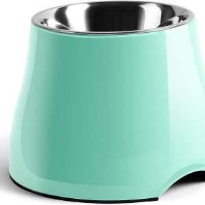 yoken Cuencos elevados para perros, prevención de la enfermedad de las vértebras Cuenco para perros con tazón de acero inoxidable, cuencos de comida yoken Cuencos elevados para perros, prevención de la enfermedad de las vértebras Cuenco para perros con tazón de acero inoxidable, cuencos de comida