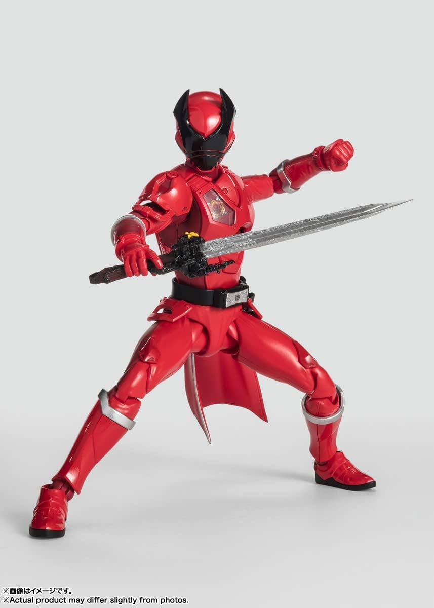 BANDAI SPIRITS( ) S.H. Figuarts King Sentai King Auger, Stag Beetle Auger, Approx. 5.7 inches (145 mm), ABS & PVC Pre-Painted Action Figure