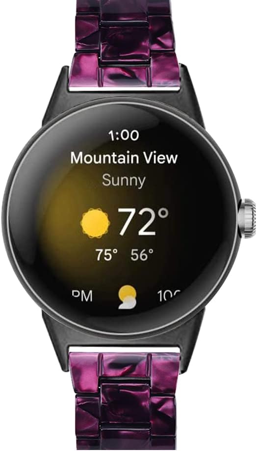 TenCloud Resin Watch Band Compatible with Google Pixel Watch 2Pixel Watch Women Men Metal Clasp Strap Lightweight Bracelet for Google Pixel Watch