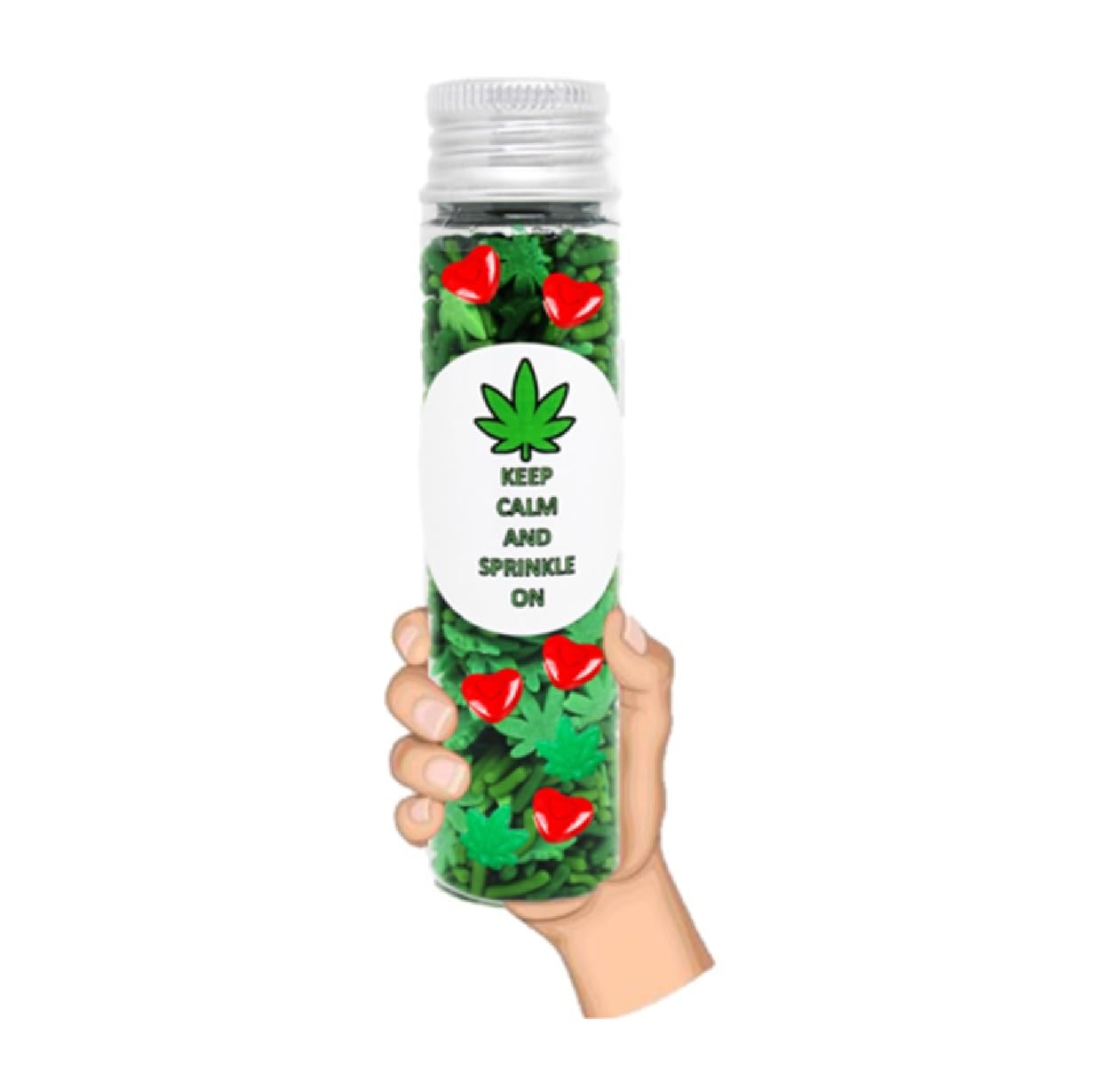 Gránulos de hojas de cáñamo de azúcar, decoraciones comestibles para fiestas, sabrosa decoración de pasteles y cobertura de helado, perfectos para